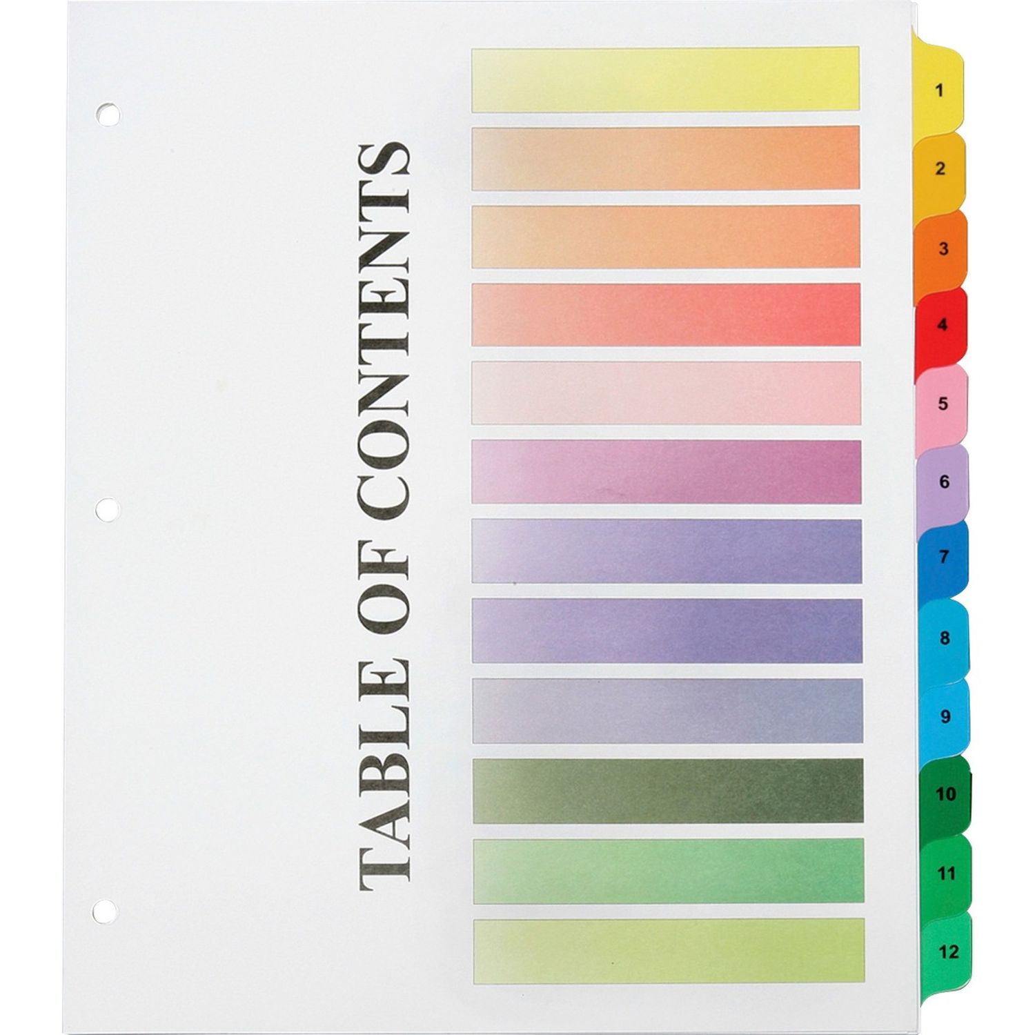 SKILCRAFT 3HP Printable Desk of Contents Sheets - 12 x graphic regarding Divider Tabs Printable referred to as SKILCRAFT 3HP Printable Desk of Contents Sheets - 12 x